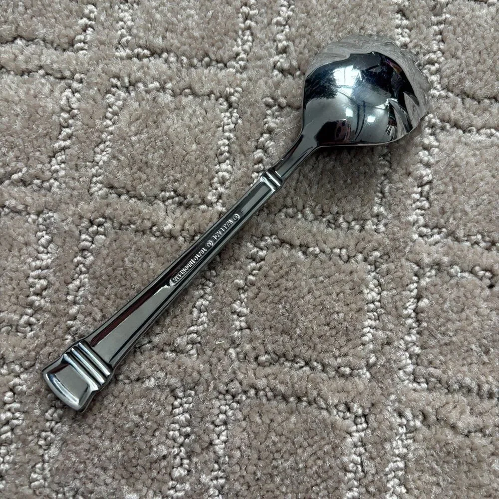 Wallace Zenith Frost Stainless 18/10 Flatware Sugar Shell Spoon 6